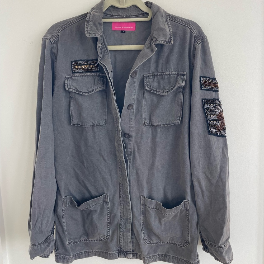 Woman’s Gray Military Style Jacket